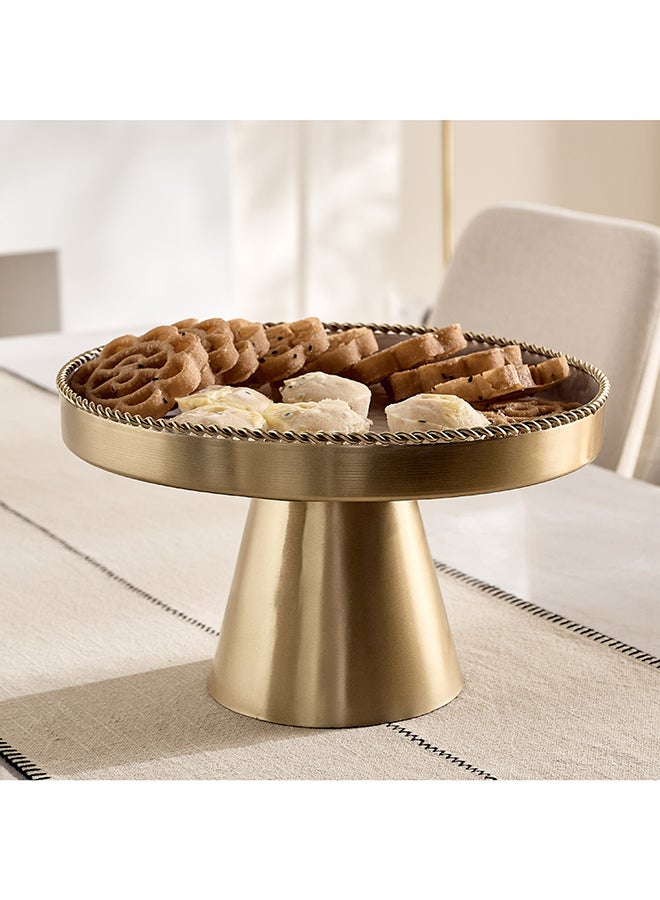 Home Box Gold Footed Cake Stand for Entertaining - Image 1